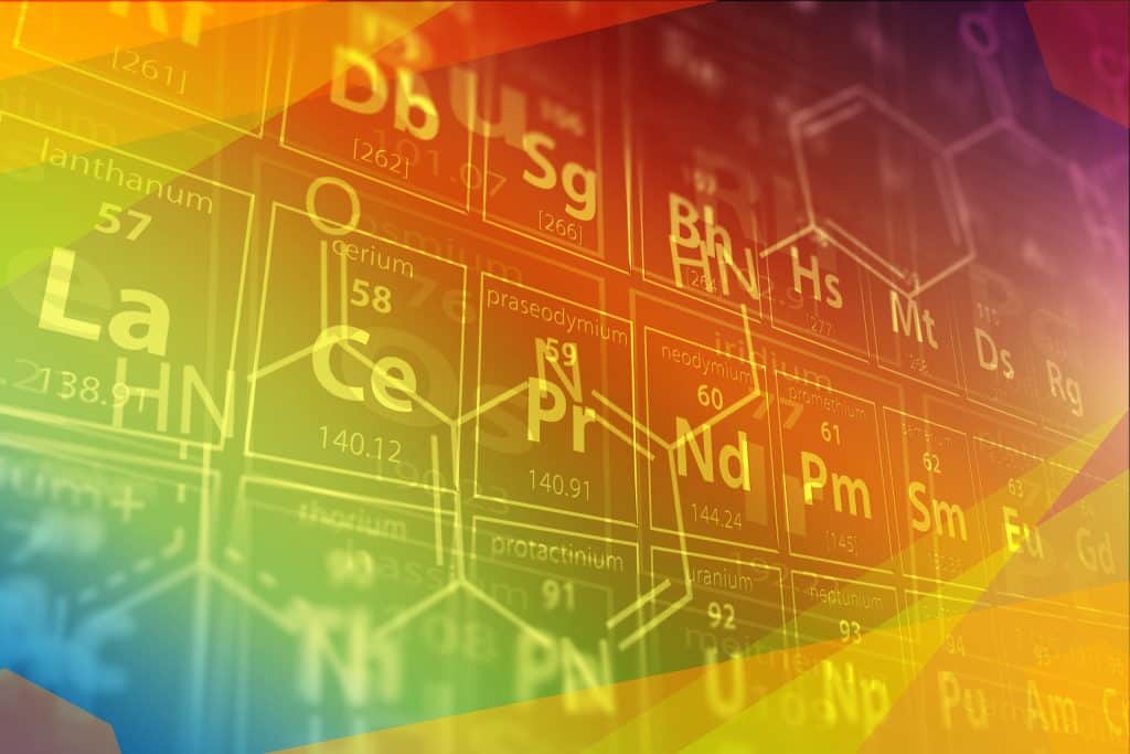 Periodic Table Science Concept 3D Rendered Illustration.