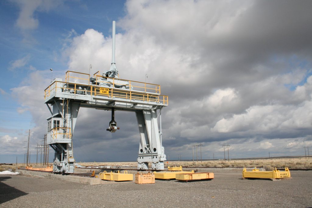 The gantry crane at CFA still stands, as a reflection of the earlier military operations.