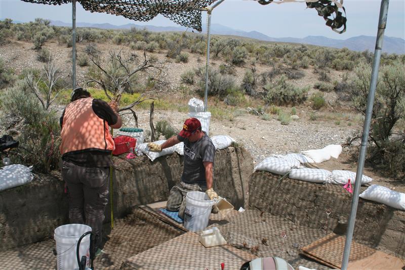 CRMO Archaeologists undertaking excavation at a historic site.