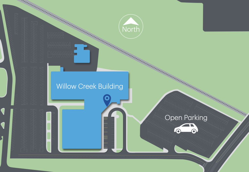 Willow Creek building parking map