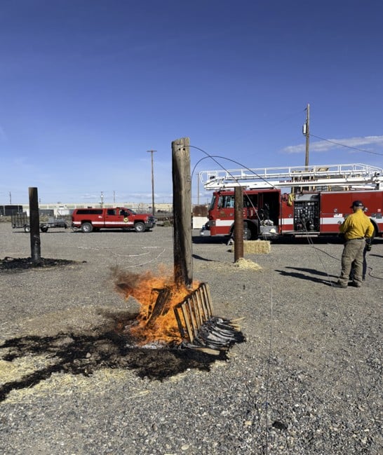 Powerline on fire